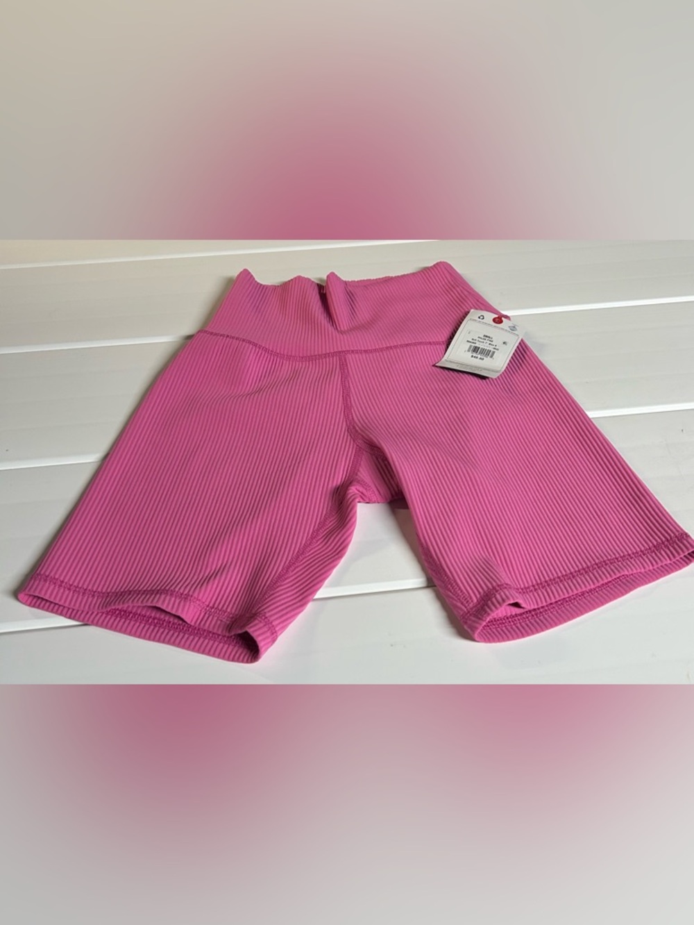 Champion Ribbed Pink Active Biker Shorts